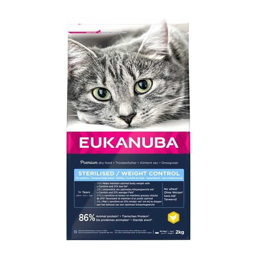 Eukanuba Euk Cat Adult Sterilised/Weight Control 2kg
