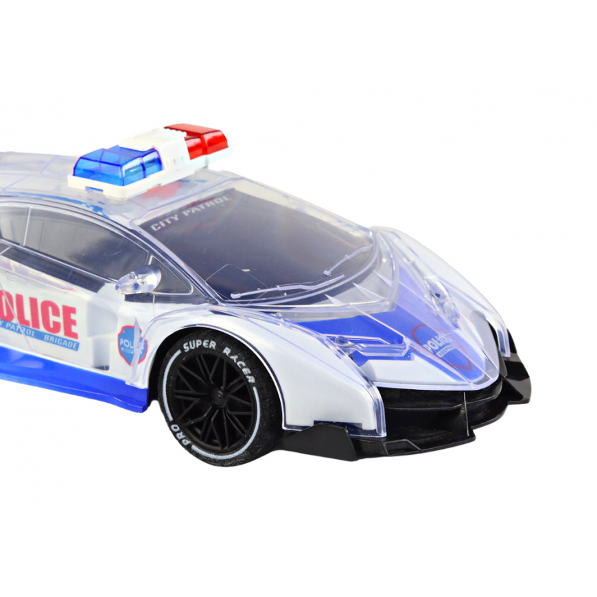 Lean Toys Policijos sportinio automobilio nuotoliniu būdu valdomas RC mastelio 1:16 žibintai – 3