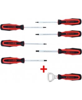 6 dalių atsuktuvų rinkinys KS TOOLS Torx su priedu