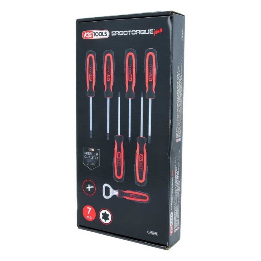 6 dalių atsuktuvų rinkinys KS TOOLS Torx su priedu – 3