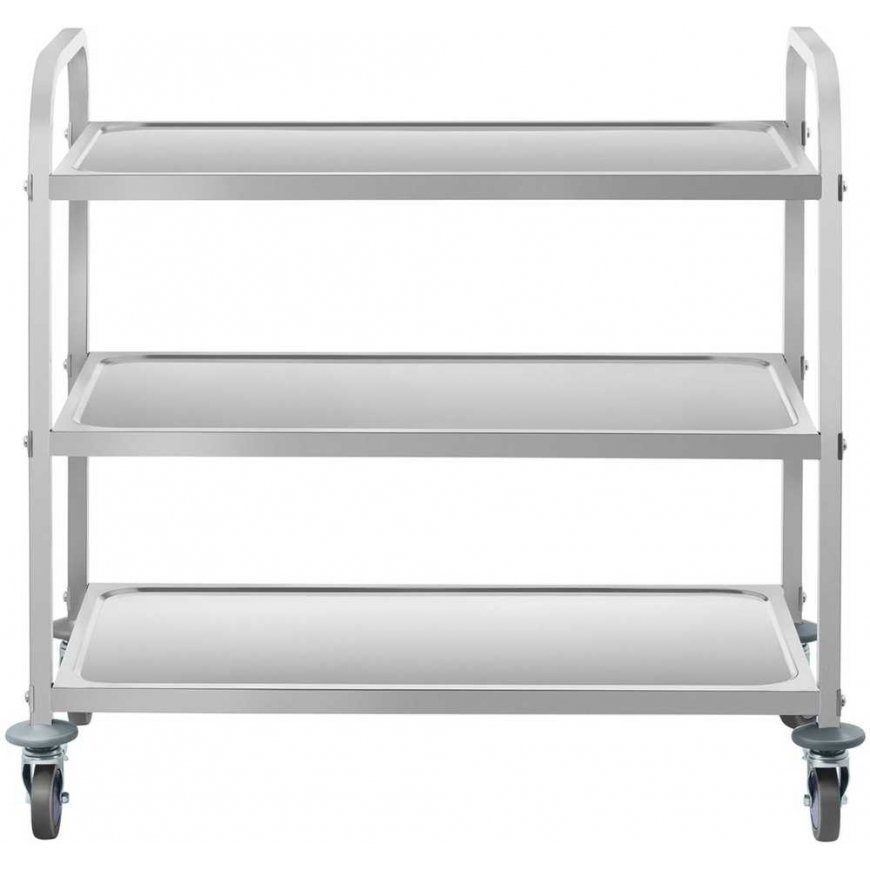 Catering trolley with 3 shelves, up to 150kg, made of stainless steel Royal Catering RCSW 3A – 3