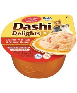 INABA Dashi Delights chicken tuna & salmon bouillon - cat treat - 70g