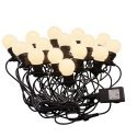Garden garland V-TAC VT-71020 10 m rope, 20 bulbs 0.5W IP44 3000K 960lm (SKU 217439) Black