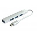RoGer USB-C HUB 3xUSB2.0 / 1xUSB3.0 5Gbps / silver RoGer USB-C HUB 3xUSB2.0 / 1xUSB3.0 5Gbps / silver
