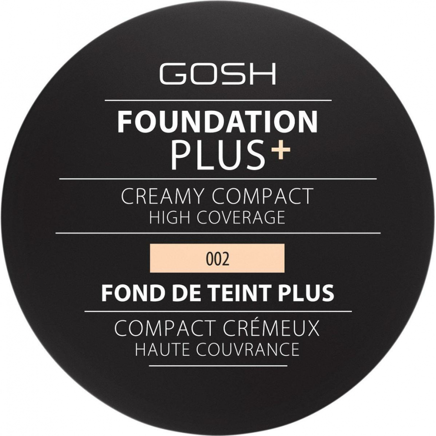 Gosh Gosh, Plus, Compact Foundation, 002, Ivory, 9 g For Women – 3