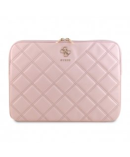 Guess PU Quilted 4G Metal Logo Laptop Sleeve 13|14" Pink