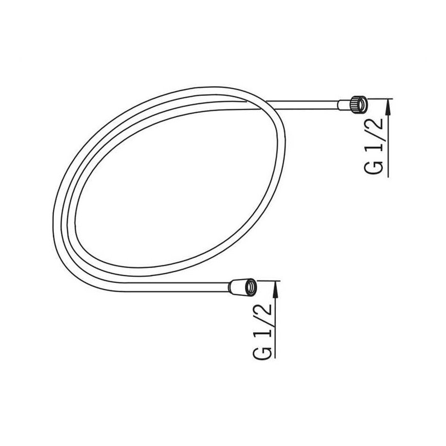 Dušo žarna Oras 241020-60, 200 cm, 1/2'' – 4