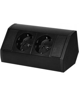 Orno Nest in furniture 2x2P+Z (Schuko), black