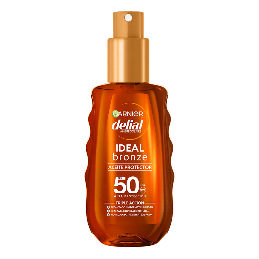 Garnier Delial Ideal Bronze Aceite Protector Spf50, 150 ml
