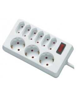 REV socket line, 9-fold, 1,4m jatkojohto