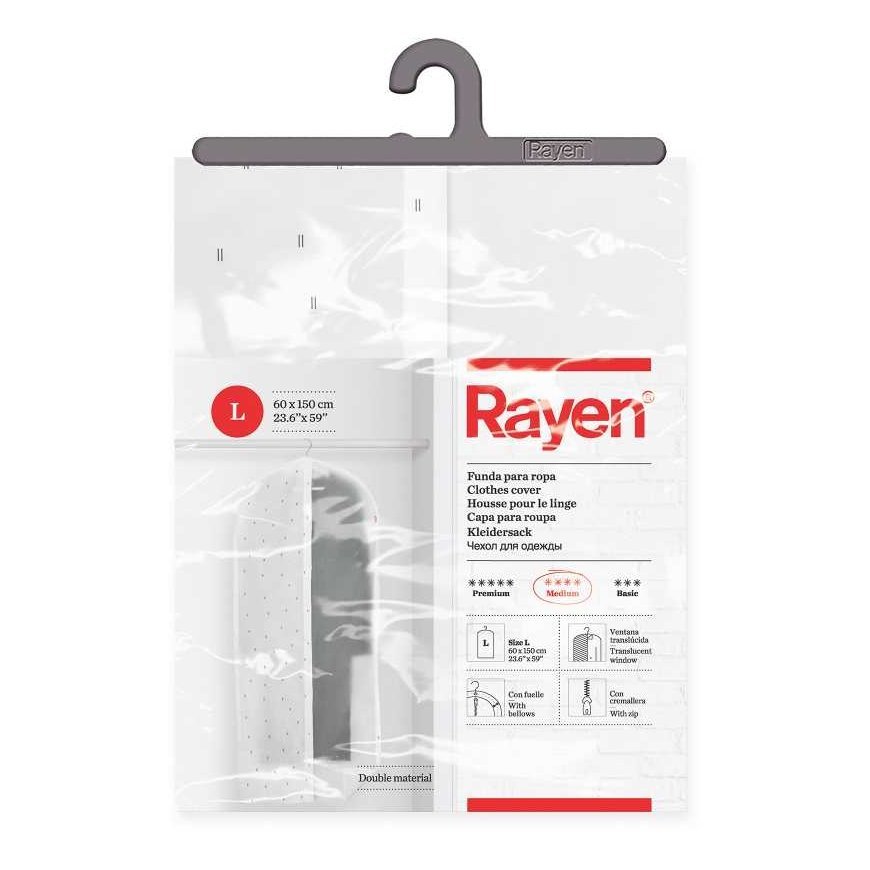 Dėklas na odzież Rayen - 150 x 60 cm, Baltas – 5