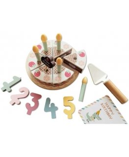 Tooky Toys TOOKY TOY Wooden Birthday Cake with Turnip Candles