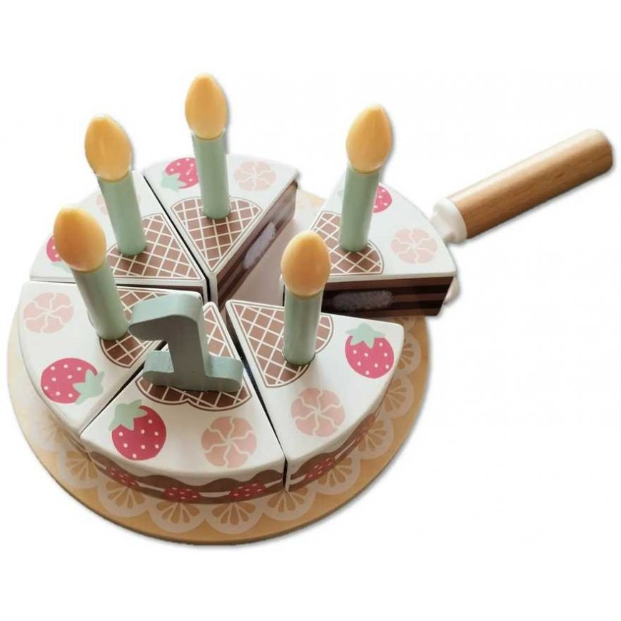 Tooky Toys TOOKY TOY Wooden Birthday Cake with Turnip Candles – 2