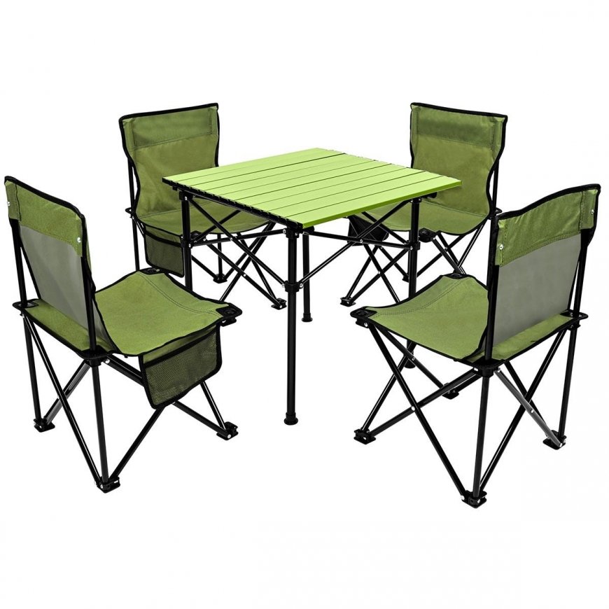 Royokamp Enero Camp Set Tourist 5W1 STOLIK I 4 KRZESŁA Green – 2