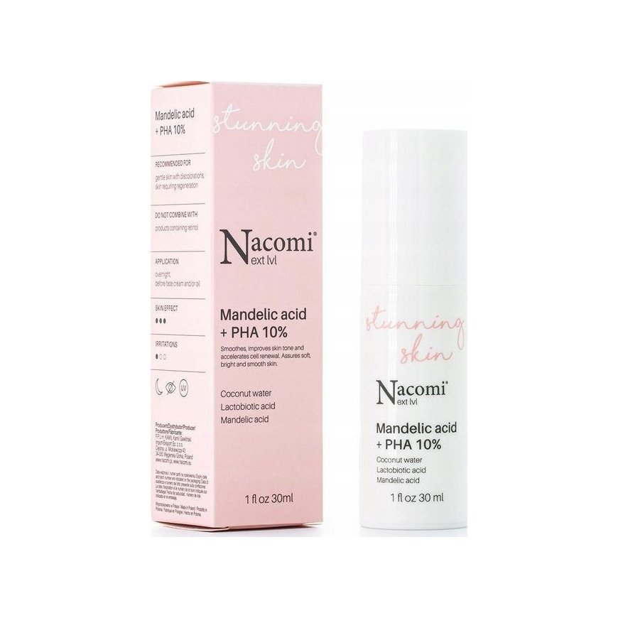 Nacomi NACOMI_Next Level Mandelic Acid + PHA 10% serumas su migdolų rūgštimi 30ml