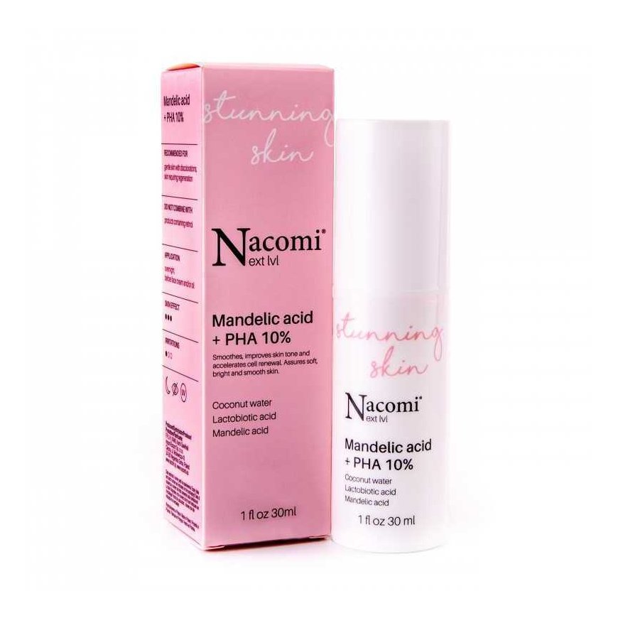 Nacomi NACOMI_Next Level Mandelic Acid + PHA 10% serumas su migdolų rūgštimi 30ml – 2