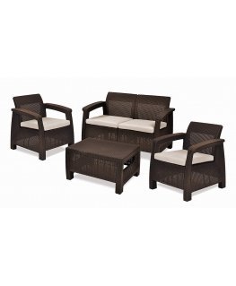 Garden furniture set Corfu Set brown
