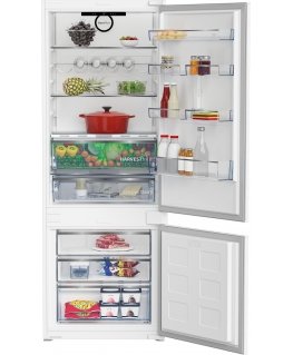 Beko BCNE400E40SN külmik-sügavkülmik Sisseehitatud 370 l E Valge