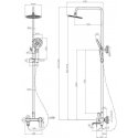 Shower set with faucet Invena Fira AU-71-B04-V