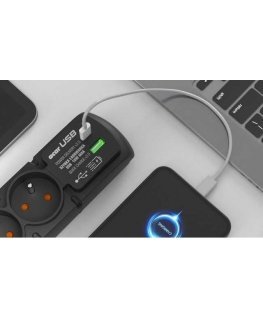 Acar Listwa zasilająca F4 USB A+C 5M 4X 230V PD3.0 QC Black
