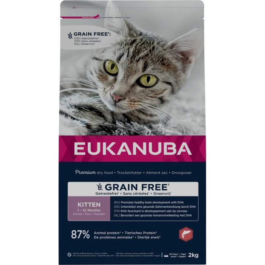 Eukanuba Euk Cat Kitten Grainfree salmon 2kg