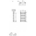 Electric towel dryer Terma D01 left 50x71