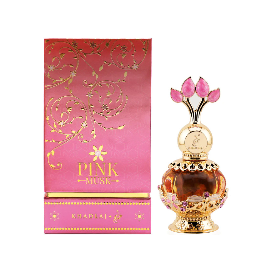 Khadlaj Pink Musk - parfémovaný olej bez alkohol – 3