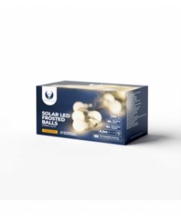 String Light Solar LED FROSTED BALLS SFB61 6,5m 30 balls warm wh