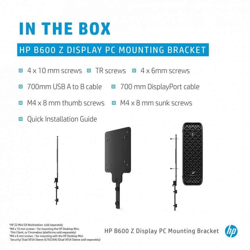 HP B600 Z -näyttötietokoneen asennuskiinnitin – 4