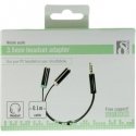 Deltaco AUD-201 audiokaapeli 0,1 m 3.5mm 2 x 3.5mm musta Deltaco AUD-201 audiokaapeli 0,1 m 3.5mm 2 x 3.5mm musta