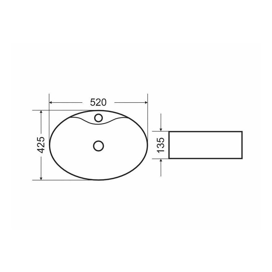 Washbasin DOMOLETTI ACB8041, 520×430 mm – 3