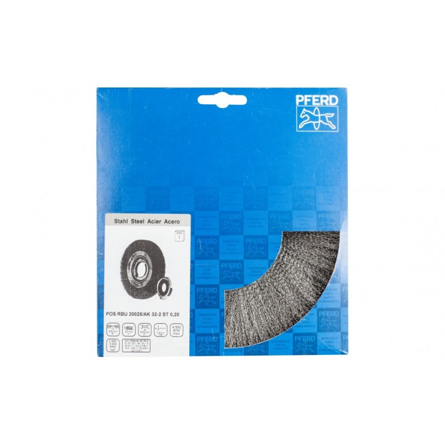 PFERD POS RBU 20025/AK32-2 ST 0,20 wire wheel/wheel brush 20 cm – 2