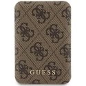 Guess Powerbank indukcyjny 15W GUPB5FP4EMGW 5000mAh ruda/ruda 4G Leather Metal Logo MagSafe Guess Powerbank indukcyjny 15W GUPB5FP4EMGW 5000mAh ruda/ruda 4G Leather Metal Logo MagSafe