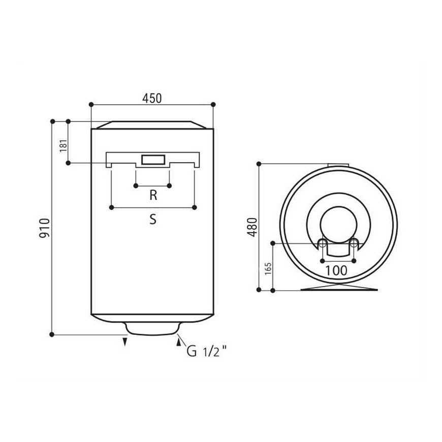 Combined water heater REGENT 100 TD 2K EU2, 95 l – 2