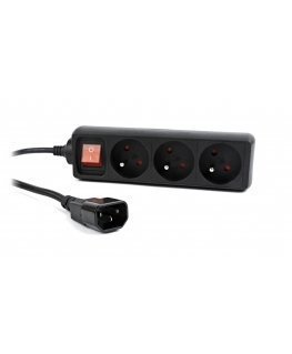 ENERGENIE EG-PSU3F-01 vooluriba (3 x tüüp E 10 A 0,6m must)