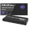 Qoltec Aktywny rozdzielacz Splitter 4 x HDMI 4K x 2K | 3.4Gb/s