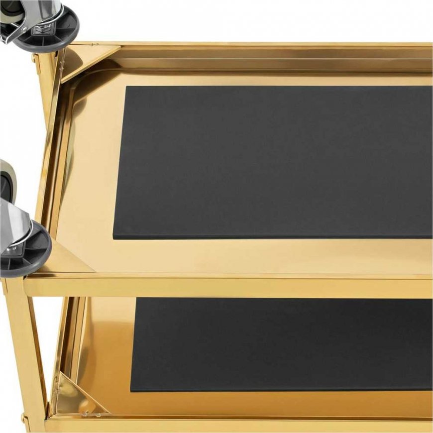 Royal Catering Catering trolley for serving 3 shelves 69 x 40 cm up to 240 kg - Gold – 4