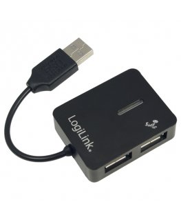 LogiLink USB 2.0 4-Port Hub 480 Mbit/s Black