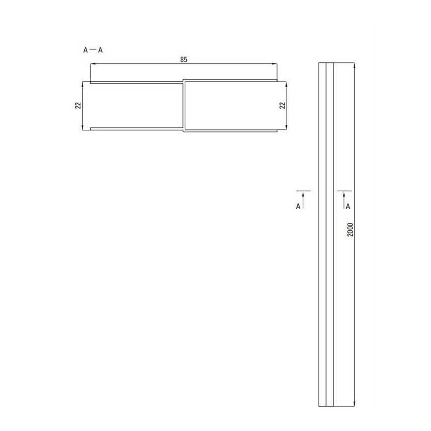 Deante PROFILE EXTENSION NERO 200 CM BLACK – 3