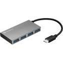 Sandberg 136-20 interfeisa centrmezgls USB 3.2 Gen 1 (3.1 Gen 1) Type-C Balts