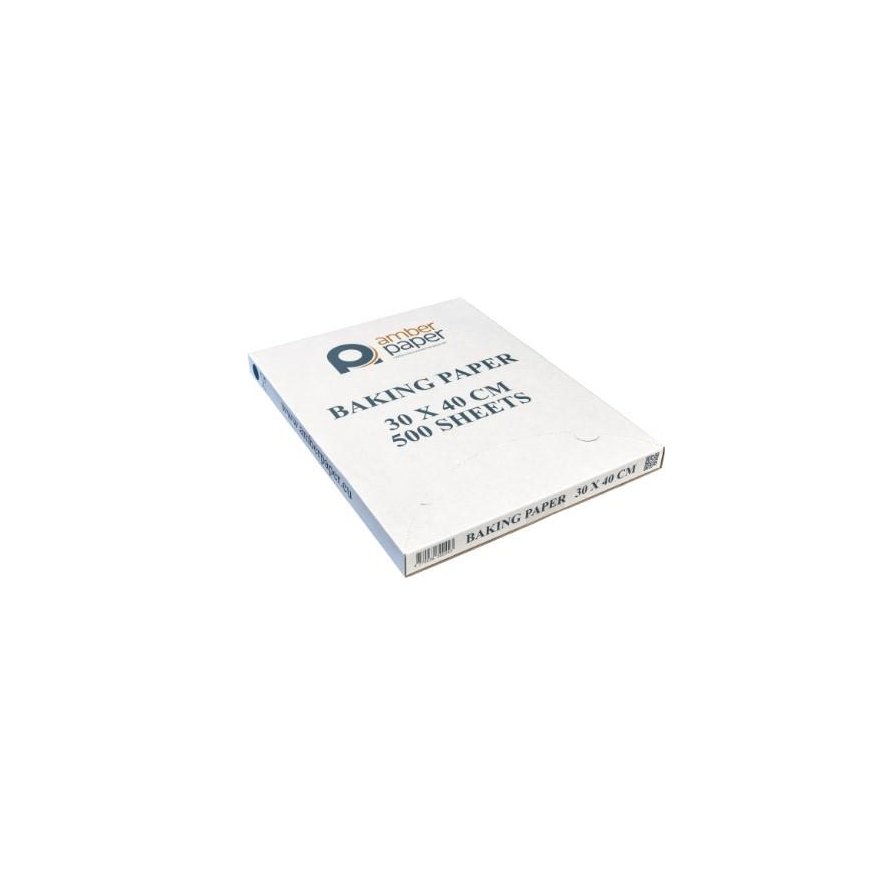 Amber Paper Baking paper, white, siliconized, 41 gsm, 30 x 40 cm, 500 sheets