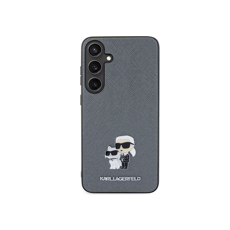 Case Karl Lagerfeld KLHCS24SPSAKCMPG S24 S921 hardcase gray/grey Saffiano Karl & Choupette Metal Pin – 3