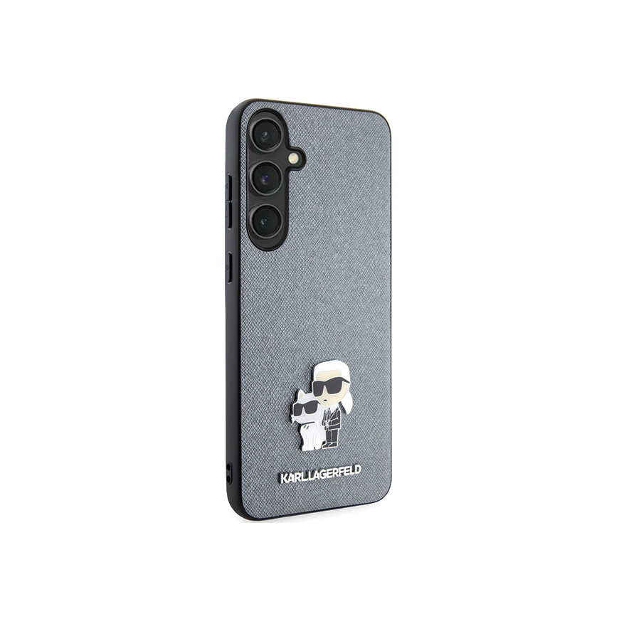 Case Karl Lagerfeld KLHCS24SPSAKCMPG S24 S921 hardcase gray/grey Saffiano Karl & Choupette Metal Pin – 4