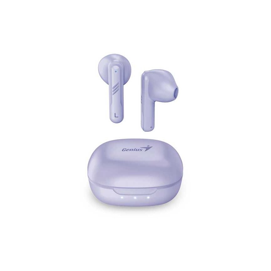 Headphones Genius HS-M905BT, microphone, zmiana utworu, purple, 2.0, case with charger, sport type USB-C – 4