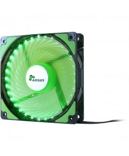 Inter-Tech L-12025 Datora korpusam Ventilators 12 cm Melns, Zaļš