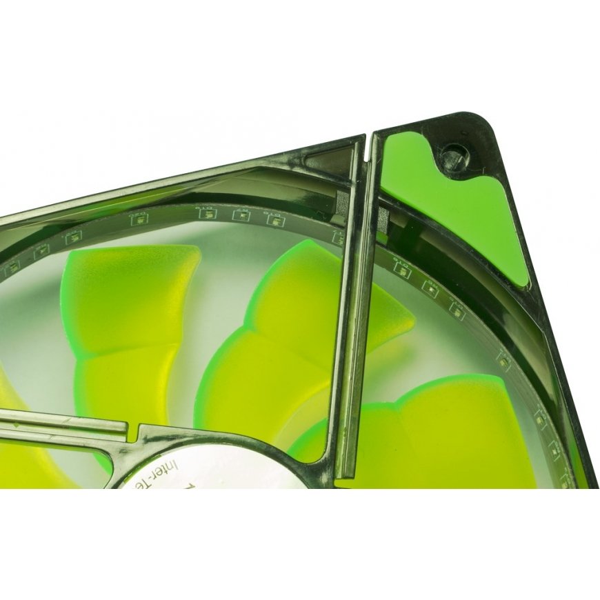 Inter-Tech L-12025 Computer case Fan 12 cm Black, Green – 3