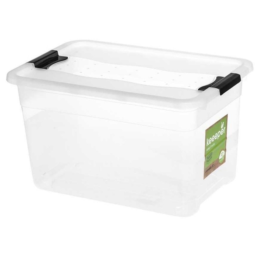 Keeeper Cornelia storage box clear 52 L box 1/2