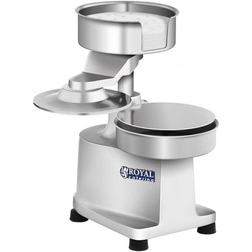 Royal Catering Hand press for burgers, burgers, dia. 15cm + 500 paper discs