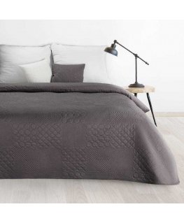 Eurofirany DESIGN 91 BONI / 5 Lovatiesė su karšto spaudimo technika įspaustu skiautinių motyvu, 170X210 cm, spalva: grafito Lova
