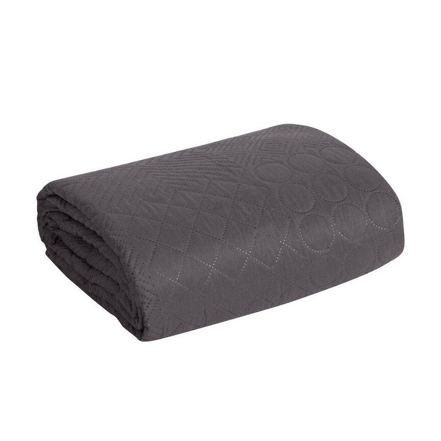 Eurofirany DESIGN 91 BONI / 5 Bedspread with quilt motif printed by hot pressing technique, 170X210 cm, color: graphite Bedsprea – 4